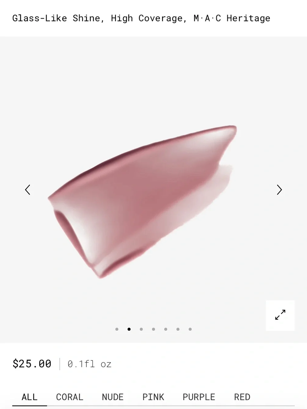 Mac Lipglass all thinks magical pink lip gloss